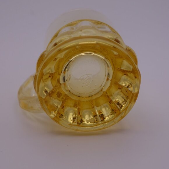 Vintage Federal Glass Yellow Glass Beer Glass with Handle Shot Glass - Picture 2 of 11